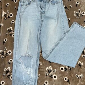 Cello Blue Flare Wide Leg Jeans